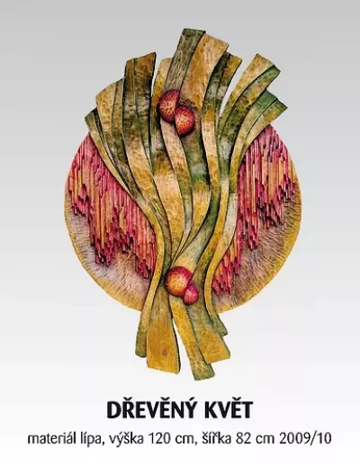 Dřevěná květ